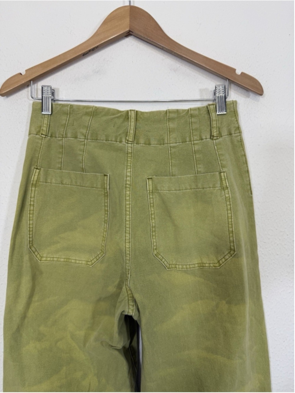 ANTHROPOLOGIE PILCRO THE SKIPPER HIGH RISE CROP PATCH POCKET PANTS MOSS Sz 28 - Picture 11 of 14